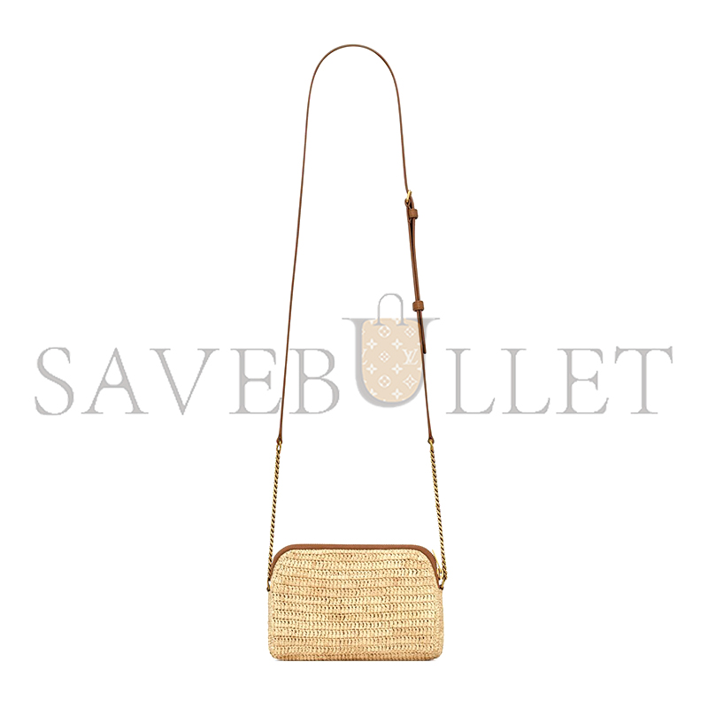 YSL GABY ZIPPED POUCH IN RAFFIA 774293GAAEE2080 (18*13*3.5cm)